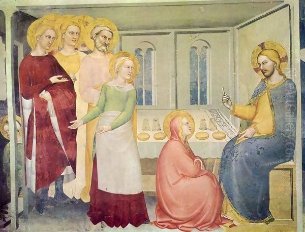 Supper in the House of Martha Oil Painting by Giovanni Da Milano