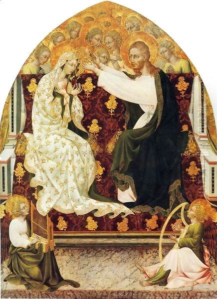 Coronation of the Virgin Oil Painting by Giovanni di Paolo