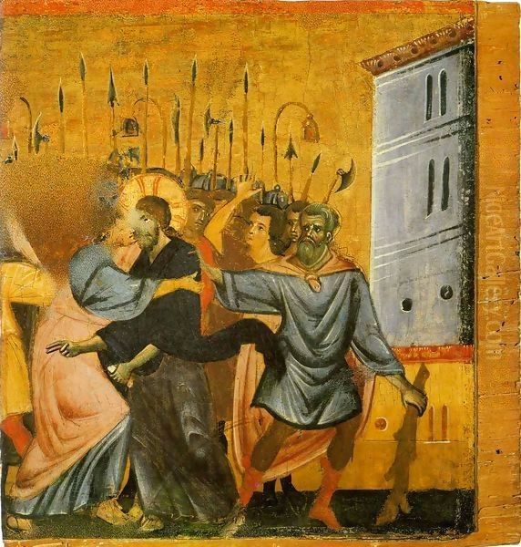 Betrayal of Christ Oil Painting by Guido Da Siena