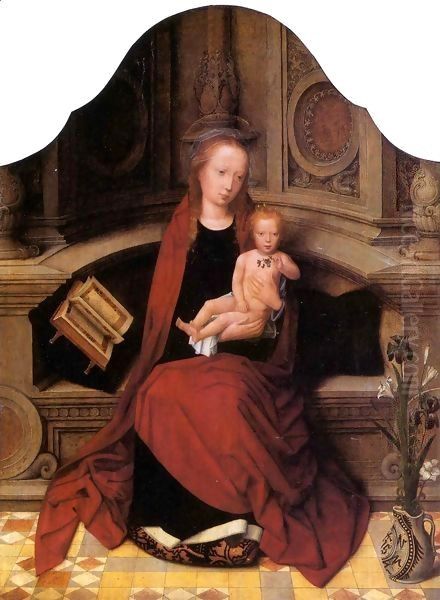 Virgin and Child Enthroned Oil Painting by Adriaan Isenbrant