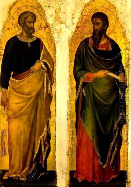 Saint Peter and Saint Andrew Oil Painting by Jacobello di Bonomo