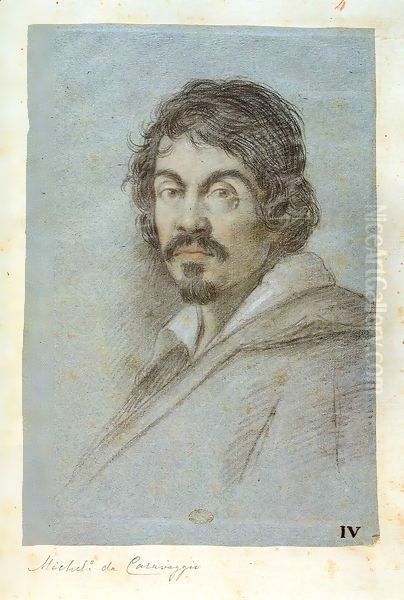 Portrait of Michelangelo Merisi da Caravaggio Oil Painting by Ottavio Leoni