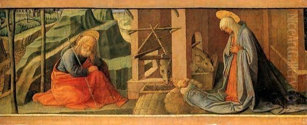 Nativity Oil Painting by Fra Filippo Lippi