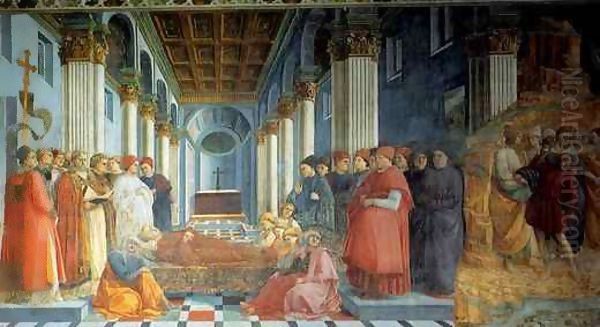 Stories from the Life of St Stephen Funeral of St Stephen Oil Painting by Fra Filippo Lippi