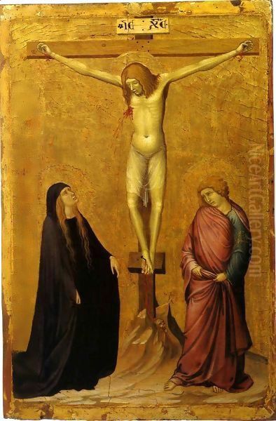 Crucifixion with Saints Oil Painting by Ambrogio Lorenzetti