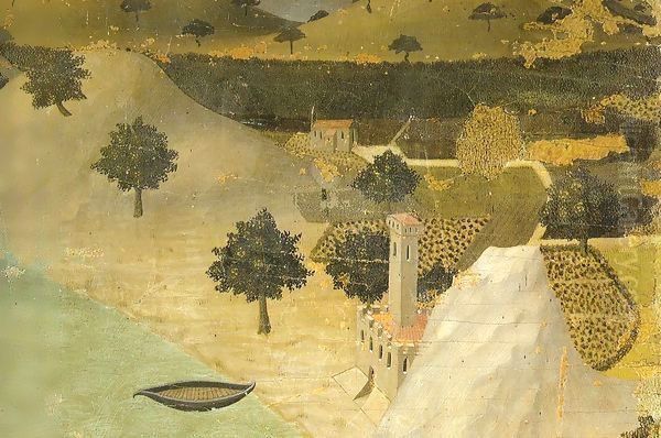 City by the Sea Oil Painting by Ambrogio Lorenzetti