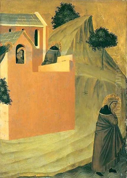 Humilitas Leaves the Monastery Oil Painting by Pietro Lorenzetti