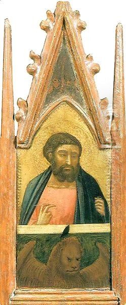 Saint Mark the Evangelist Oil Painting by Pietro Lorenzetti