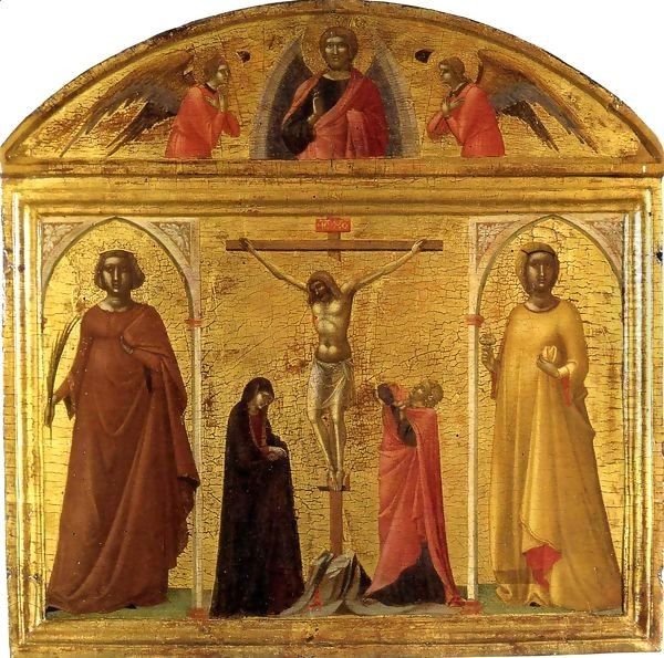 Crucifixion with Saints Oil Painting by Pietro Lorenzetti