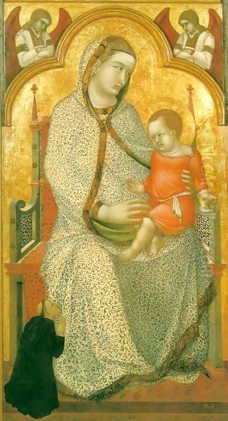 Enthroned Madonna and Child Oil Painting by Pietro Lorenzetti