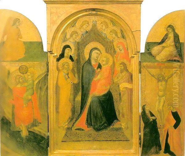 Madonna and Child with Saints Oil Painting by Pietro Lorenzetti