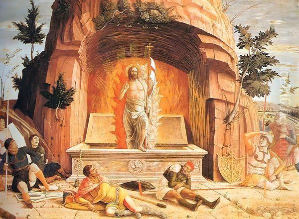 San Zeno Altarpiece Resurrection Oil Painting by Andrea Mantegna