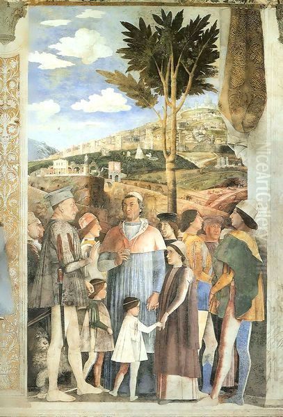 Arrival of Cardinal Francesco Gonzaga Oil Painting by Andrea Mantegna