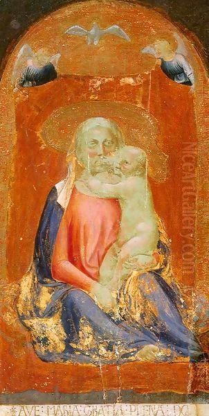 Madonna of Humility Oil Painting by Masaccio (Tommaso di Giovanni)