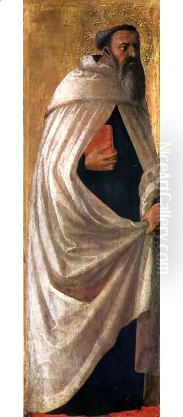 Pisa polyptych Carmelite Monk Oil Painting by Masaccio (Tommaso di Giovanni)