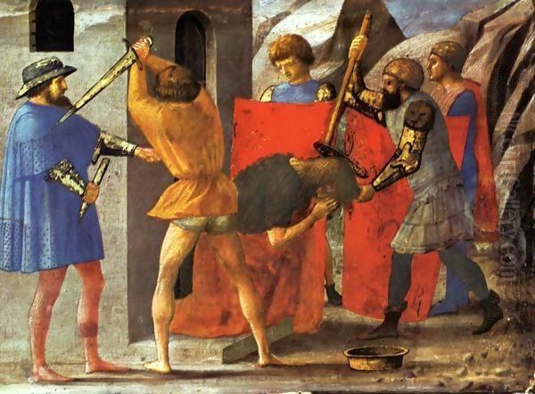 Pisa polyptych Martyr of St John the Baptist Oil Painting by Masaccio (Tommaso di Giovanni)