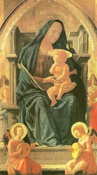 Pisa polyptych Virgin and Child Oil Painting by Masaccio (Tommaso di Giovanni)