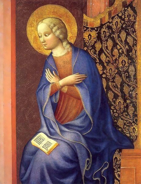 Virgin Annunciate Oil Painting by Tommaso Masolino (da Panicale)