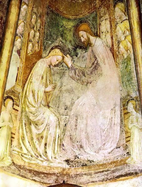 Coronation of the Virgin Oil Painting by Tommaso Masolino (da Panicale)