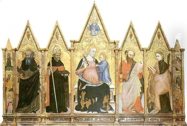 Polyptych of Pietralunga Oil Painting by Ottaviano Nelli