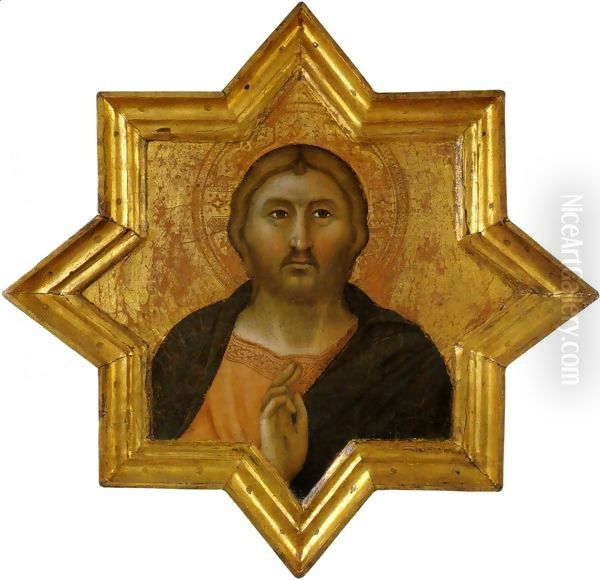 Benedictine Redeemer Oil Painting by Niccolo Di Segna