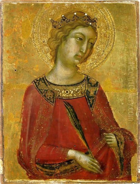 Saint Catherine of Alexandria Oil Painting by Niccolo Di Segna