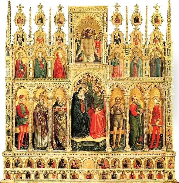 Polyptych of Montelpare Oil Painting by Nicolo di Liberatore