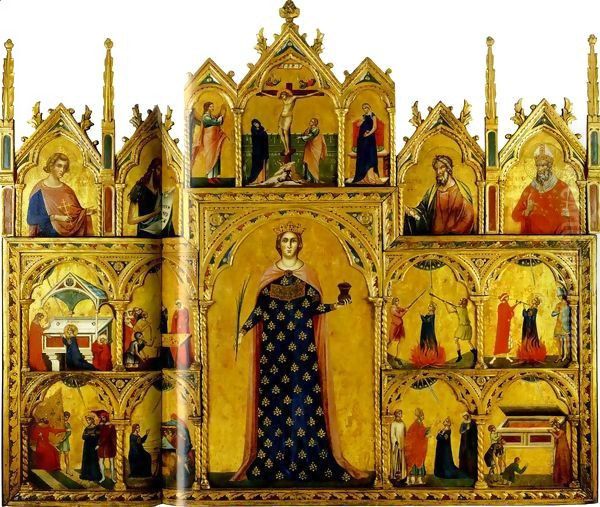 Polyptych of Saint Lucia Oil Painting by Paolo Veneziano