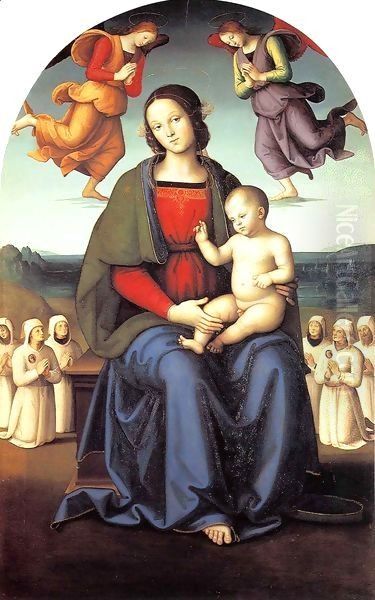 Madonna of the Confraternity of the Consolazione Oil Painting by Pietro Vannucci Perugino