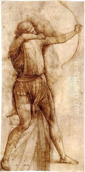 Figure of an Archer Oil Painting by Pietro Vannucci Perugino