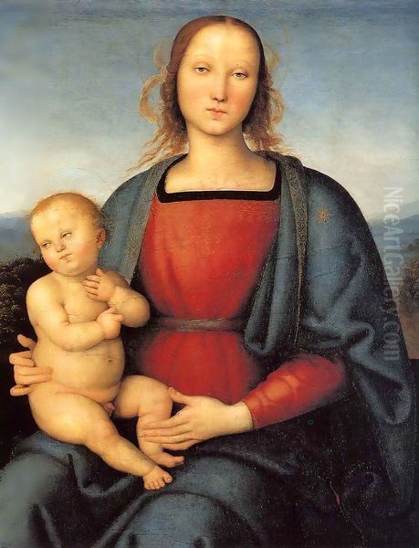 Madonna and Child 2 Oil Painting by Pietro Vannucci Perugino