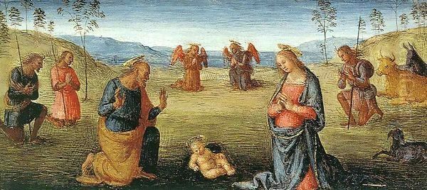 Adoration of the Shepherds Oil Painting by Pietro Vannucci Perugino