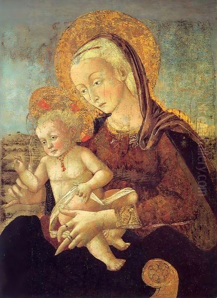 Madonna and Child Oil Painting by Pier Francesco Fiorentino