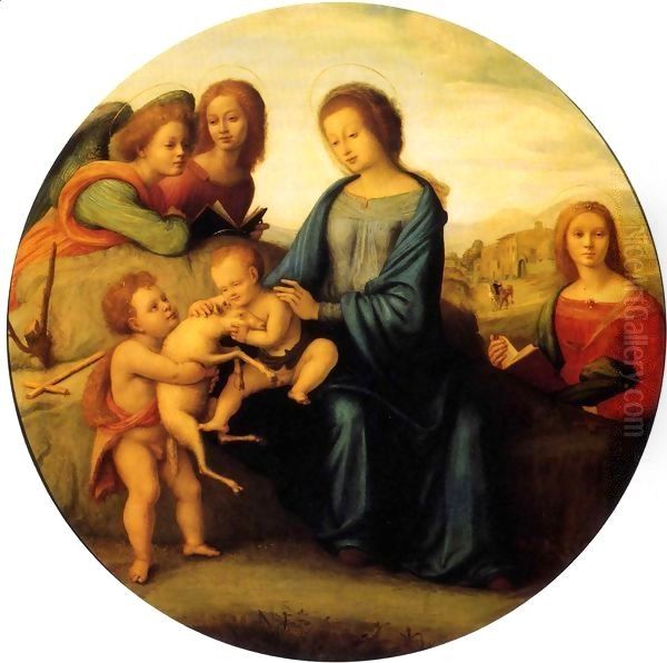 Madonna and Child with Saints Oil Painting by Piero Di Cosimo