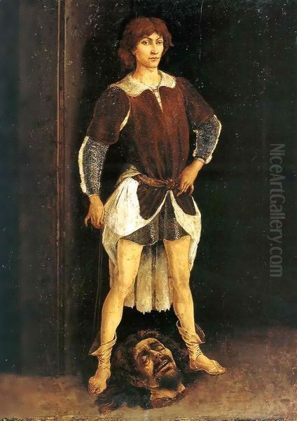 David Oil Painting by Antonio Del Pollaiuolo