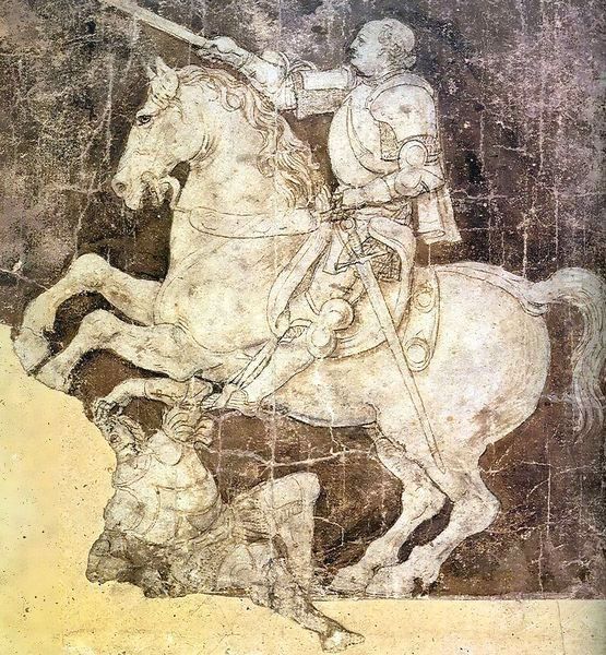 Study for an Equestrian Monument to Francesco Sforza Oil Painting by Antonio Del Pollaiuolo