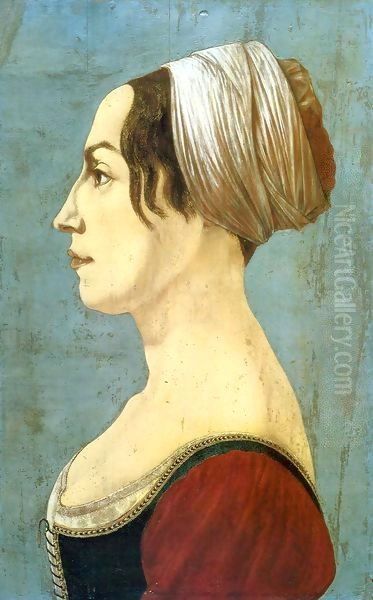 Portrait of a Woman Oil Painting by Piero del Pollaiuolo