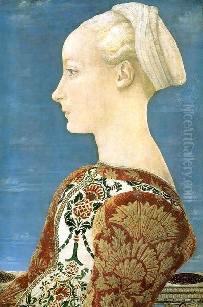 Portrait of a Woman 2 Oil Painting by Piero del Pollaiuolo