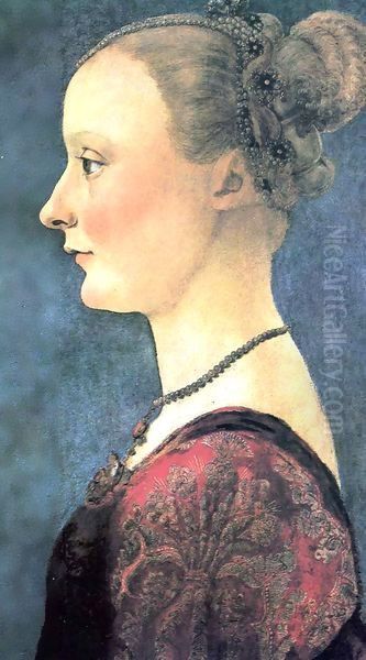 Portrait of a Woman 3 Oil Painting by Piero del Pollaiuolo