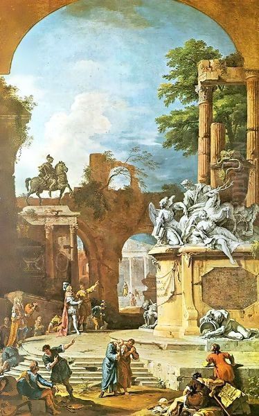 Allegorical Tomb of the Duke of Devonshire Oil Painting by Sebastiano Ricci