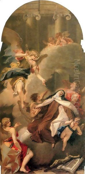 Ecstasy of St Therese Oil Painting by Sebastiano Ricci