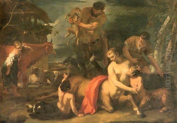 Family of Centaurs Oil Painting by Sebastiano Ricci