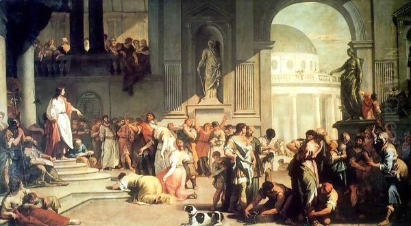 Susanne before Daniel Oil Painting by Sebastiano Ricci