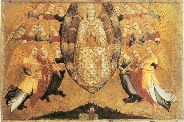 Assumption of the Virgin Oil Painting by Sano Di Pietro