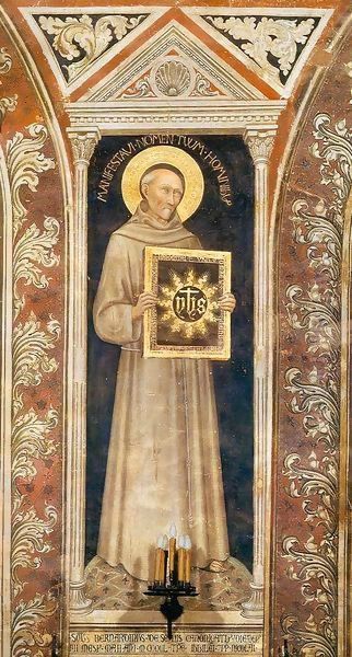 Saint Bernardino of Siena Oil Painting by Sano Di Pietro