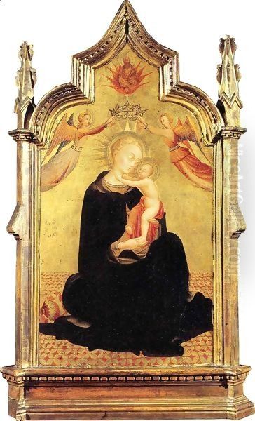 Madonna and Child with Angels Oil Painting by Stefano Di Giovanni Sassetta