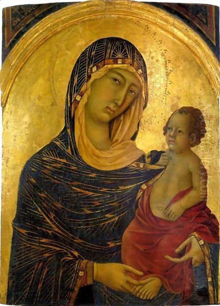 Madonna and Child Oil Painting by Segna di Buonaventura