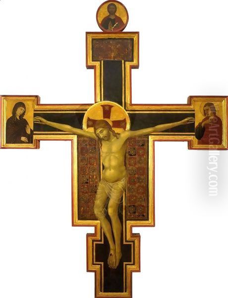 Crucifix Oil Painting by Segna di Buonaventura