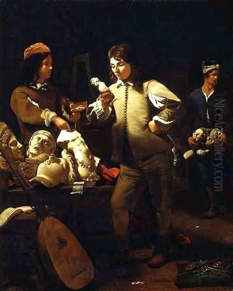 In the Studio Oil Painting by Michael Sweerts