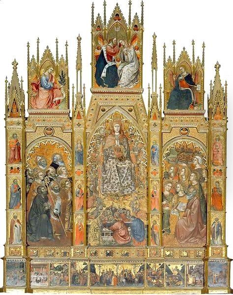 Assumption of the Virgin Oil Painting by Taddeo Di Bartolo